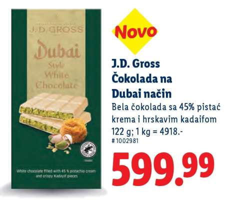 J.D. Gross Čokolada na Dubai način