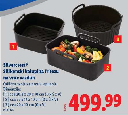 Silvercrest Silikonski kalupi za fritezu na vruć vazduh
