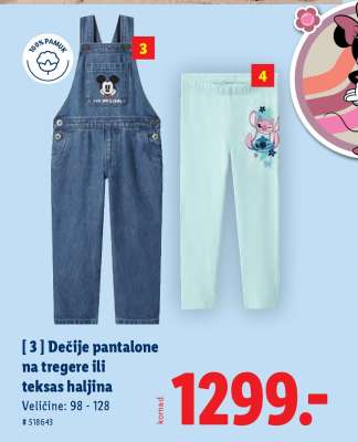 Dečije pantalone na tregere ili teksas haljina