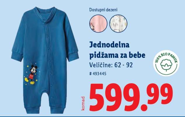 Jednodelna pidžama za bebe