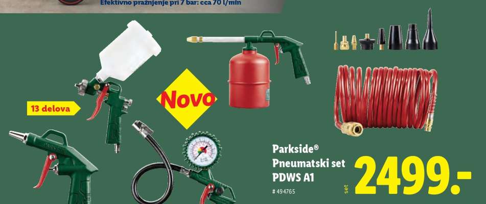 Parkside Pneumatski set PDWS A1