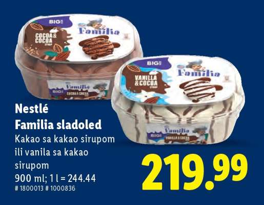 Nestlé Familia sladoled