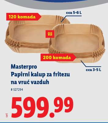 Masterpro Papirni kalup za fritezu na vruć vazduh