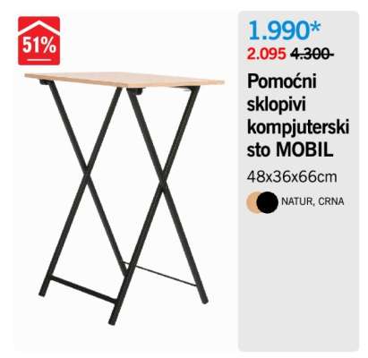 Pomoćni sklopivi kompjuterski sto MOBIL