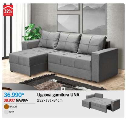 Ugaona garnitura UNA