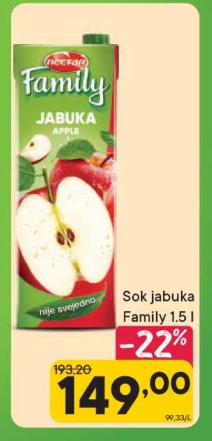 Sok jabuka Family 1.5 l