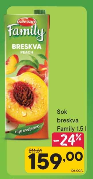 Sok breskva Family 1.5 l