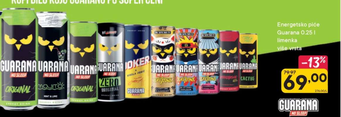 Energetsko piće Guarana 0.25 l