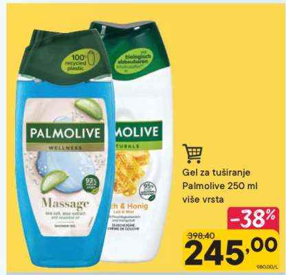 Gel za tuširanje Palmolive 250 ml više vrsta