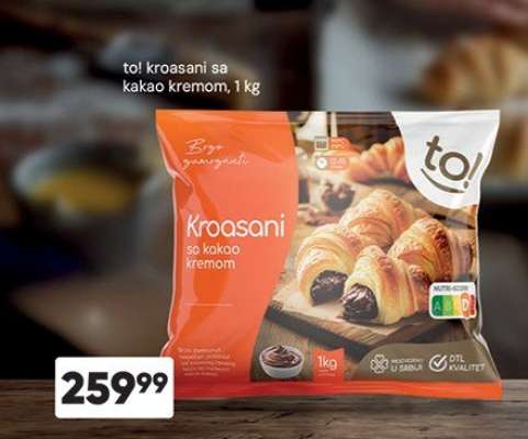 to! kroasani sa kakao kremom, 1 kg