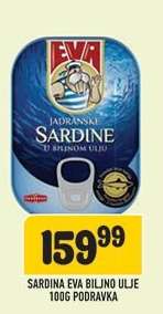 Sardina Eva Biljno Ulje 100g Podravka