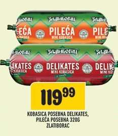 Kobasica Posebna Delikates, Pileća Posebna 320g Zlatiborac