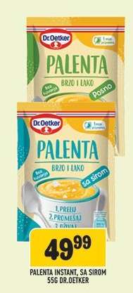 Palenta instant sa sirom