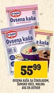 OVSENA KAŠA Dr. Oetker