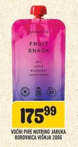 Voćni pire Nutrino jabuka borovnica višnja 200g