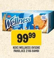 Keks Wellness Ovsene Pahuljice 210g Bambi