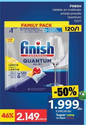 FINISH tablete za mašinsko pranje posuda Quantum 120/1