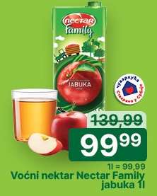 Voćni nektar Nectar Family jabuka 1l