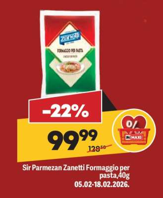 Sir Parmezan Zanetti Formaggio per pasta, 40g
