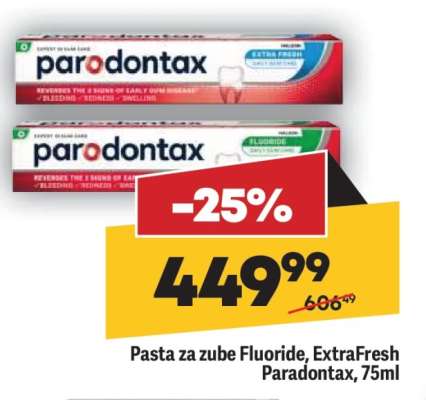 Pasta za zube Fluoride, ExtraFresh Paradontax, 75ml