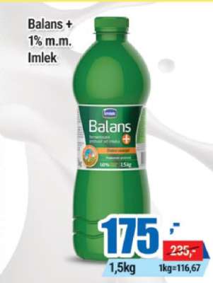 BALANS + 1 % m.m. Imlek