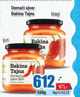 Domaći ajvar Bakina Tajna