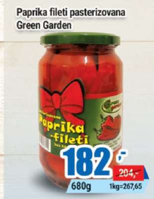 Paprika fileti pasterizovana Green Garden
