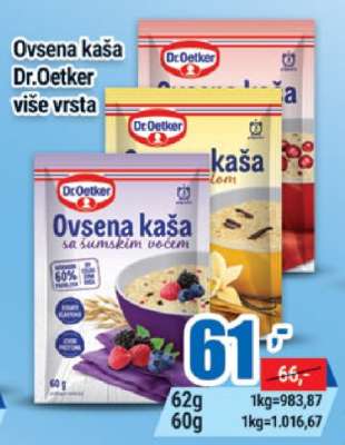 OVSENA KAŠA Dr. Oetker
