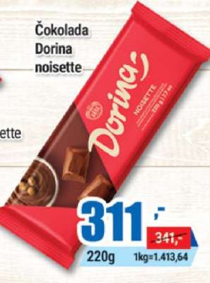 Čokolada Dorina noisette