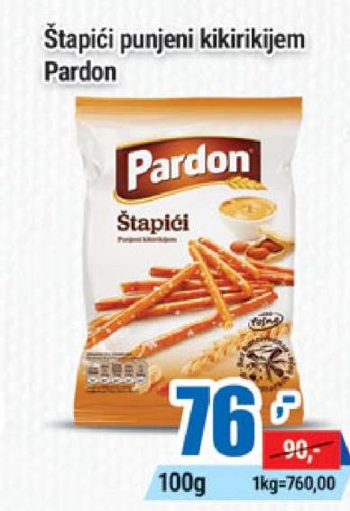 Štapići punjeni kikirikijem Pardon