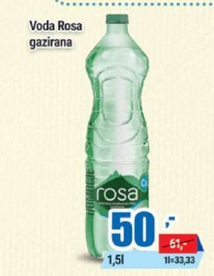 Voda Rosa Gazirana
