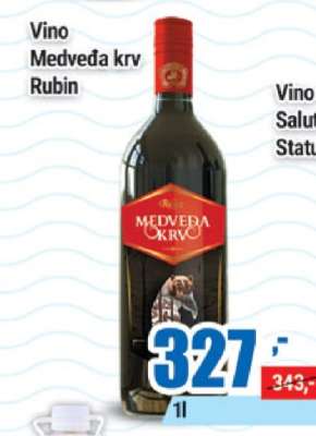 Vino Medveđa krv Rubin
