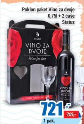 Poklon paket Vino za dvoje