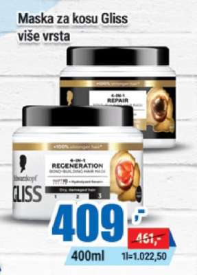 Maska za kosu Gliss