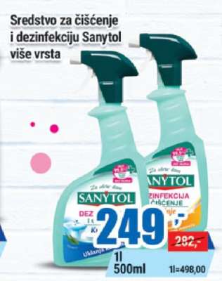 Sredstvo za čišćenje i dezinfekciju Sanytol