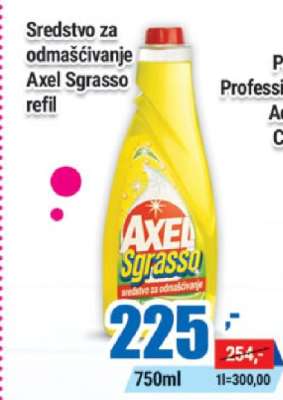 Sredstvo za odmašćivanje Axel Sgrasso refil