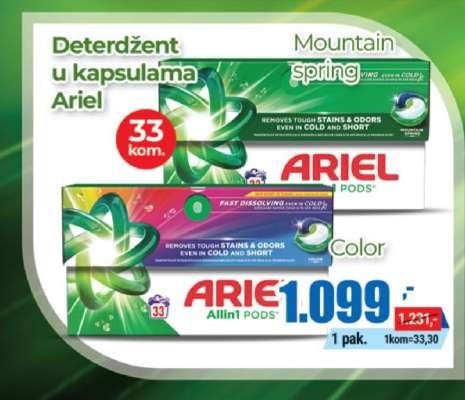 Deterdžent u kapsulama Ariel