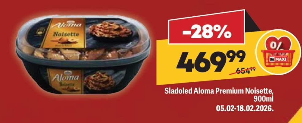 Sladoled Aloma Premium Noisette 900ml