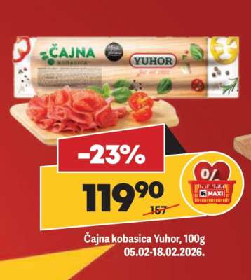 čajna kobasica Yuhor, 100g