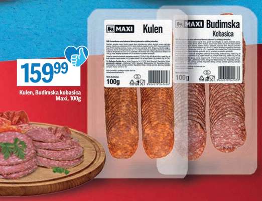 Kulen, Budimska kobasica Maxi, 100g