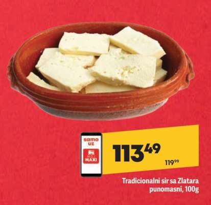 Tradicionalni sir sa Zlatara punomasni 100g