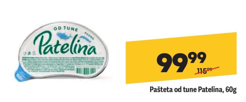 Pašteta od tune Patelina , 60g