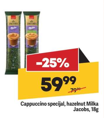 Cappuccino specijal hazelnut Milka Jacobs 18g