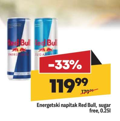 Energetski napitak Red Bull Sugar Free 0,25l