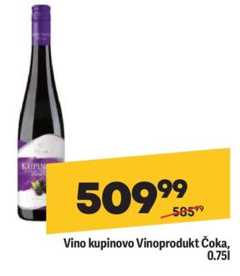 Vino kupinovo Vinoprodukt Čoka 0.75l