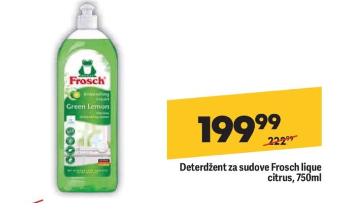 Deterdžent za sudove Frosch lique citrus, 750ml