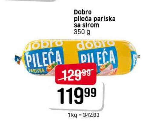 Dobro Pileća pariska sa sirom