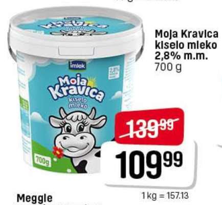 MOJA KRAVICA KISELO MLEKO 2.8 % m.m.