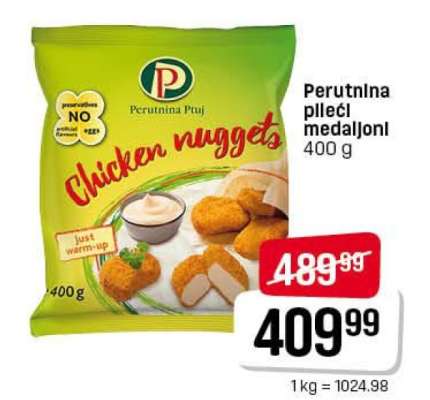 Perutnina piščančji medaljoni