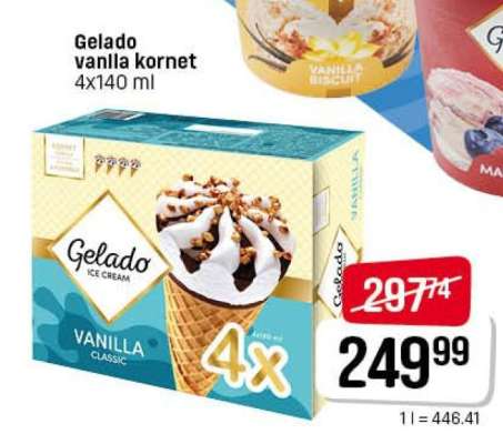 Gelado vanilla kornet